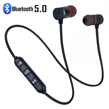 XT-6 Безжични Слушалки Bluetooth 5,0 С Шейным Ръб, Магнитни Слушалки TWS, Стерео Спортни Слушалки За Бягане С Микрофон за Всички Смартфони