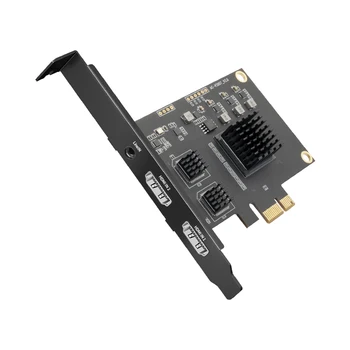 Вградена карта за видеозапис PCIE канал 2 HDMI с резолюция 1080p60Hz и аудиоинтерфейсом Line In