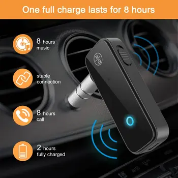 Bluetooth AUX Adpater 3,5 мм адаптер за кола Aux Bluetooth Безжична аудиоприемник за автомобилни стерео системи/домашна стерео/ Слушалки/ говорител