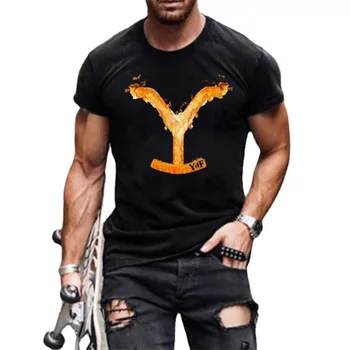 мъжка тениска с 3D принтом 