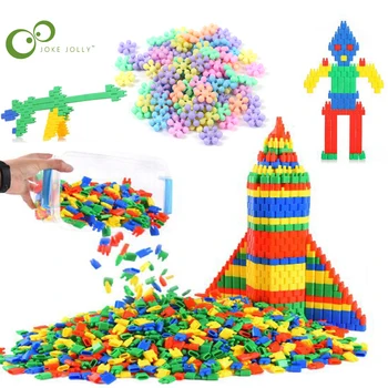 100 бр., градивен елемент във формата на снежинки, играчки-пъзели за деца на ранна възраст, куршум, микро-диамант, строителни блокчета, играчки DDJ