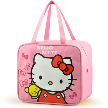 Случайна чанта-обяд-бокс hello kitty, удебелена водоустойчив преносима чанта за обяд, мультяшная детска самозалепваща чанта 25*22*14 см