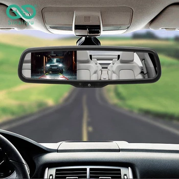 4.3-инчов TFT LCD монитор на предното стъкло на автомобила, Огледало за обратно виждане, Монтаж на стена на монитор С 2-канальным видеовходом За помощ при паркиране