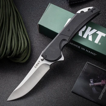 CRKT Сеизмичен 5401 сачмен лагер EDC Флипер, сгъваем Нож, Стомана D2, тактически ловни Ножове за самозащита на открито, Нови Ловни Инструменти