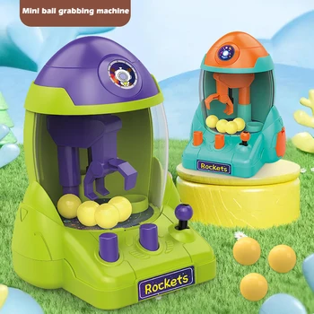 Настолни играчки, детска мини машина за улавяне на топката, мультяшная ракета-люлеещ се стол, зажимная бобовая игрална машина, интерактивна образователна пъзел