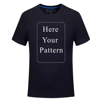 Предварително обработена Тениска от Памук 60% за Мъже И Жени, Летни Тениски с Къс Ръкав, Мъжки t-shirt С Потребителски Печат, Бродерия, Исключающая Цена Лого