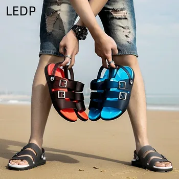 Нови мъжки чехли, корейската мода, лятна плажна обувки за баня, ежедневен градинска мъжки желейная обувки, с моден тренд