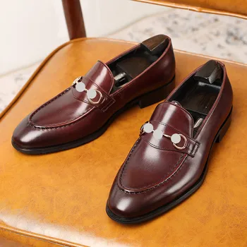 Мъжки обувки кожени обувки за мъже, стъбло, обтегач, стил, запазена марка на кожата, официално облекло, брак, Оксфорд стил