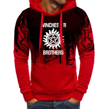 Пролетно-есенни мъжки блузи, спортни облекла, памучни блузи високо качество с логото на Winchester Brother, мъжки hoody с качулка голям размер, hoody