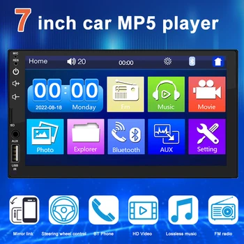 Автомобилно радио Ahoudy 2 Din с телевизор, авто мултимедиен плеър Apple CarPlay, централна система за Bluetooth, електроника, автомобилна стерео уредба