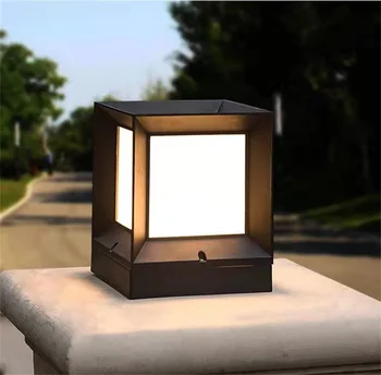 Външен слънчев кубичен лампа TEMAR, led Водоустойчиви Стълб, Лампа за Дома, Градината, двора