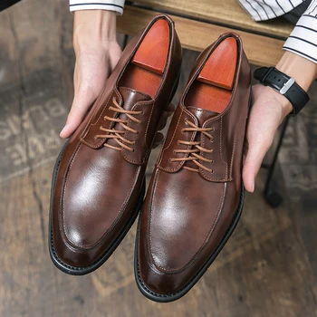Новост 2022 година, модерен бизнес обувки-oxfords с остри пръсти, за мъж, мъжки ежедневни лоферы, Обувки за официалното рокли Sapatos Тенис Masculino