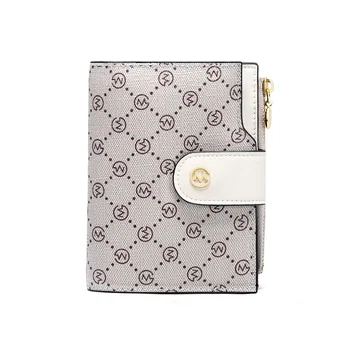 Чантата за голф, женски мини чантата нишевого дизайн, старата чанта за картички с цветя, 2023 г., нов портфейл ins в кратък стил с нулев размер