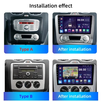 Авто Мултимедиен Стерео Радио, Видео Плеър Carplay Android на авточасти За Ford Focus 2 3 Mk2 Mk3 2004-2011 2 Din Главното Устройство carpaly
