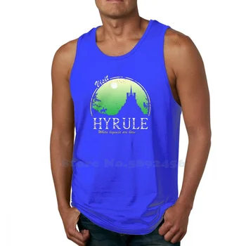 Visit Hyrule Жилетка от 100% памук с Модерна Риза без ръкави Линк Hyrule Gaming Gamer Живот Геймър и Детска Живот Ботаник Момиче Ботаник Момче
