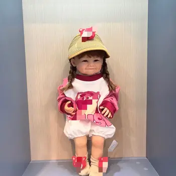 NPK 55 см Кукла за новородени момичета с меко силиконово тяло Raya, реалистична, мека на допир, благородна кукла, подарък за дете