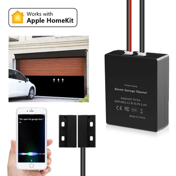 Homekit App Контролер за отваряне на гаражни врати с датчик Smart WiFi Switch Siri Control Работи с Apple Home
