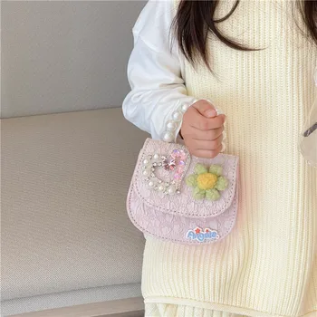 Чанта-месинджър принцеси за момичета, прекрасни детски портмонета и чанти с цветя, детска кутия за монети, чанта през рамо за деца, подарък