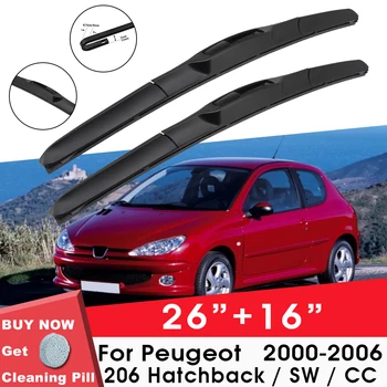 Автомобилна Четка за Чистачки на Предното Стъкло За Peugeot 206 Хечбек/SW/CC 2000-2006 26 