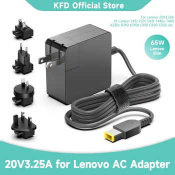20V3.25A 65 W USB Адаптер за променлив Ток Зарядно За лаптоп Lenovo Thinkpad X301S X230S G500 G405 X1 Carbon E431 E531 T440s Yoga 13