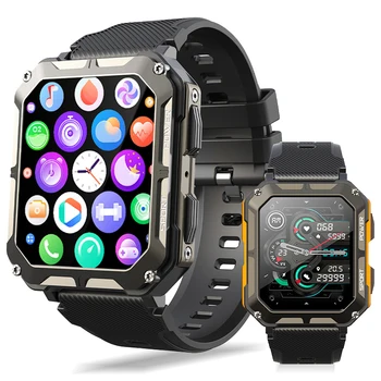 Нови умен часовник за плуване с капацитет 380 mah, 1,83 инча, IP68 водоустойчив крачкомер, Bluetooth-предизвикателство, спортни смарт часовници за мъже за Android и ios