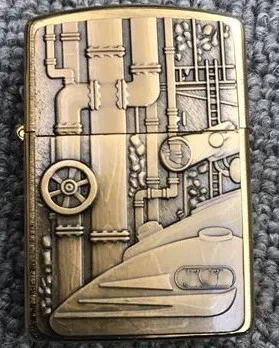 Керосин запалка със стикер в стил steampunk NTL 6 model gold лед