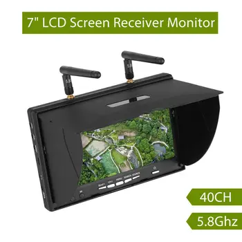 LCD5802S LCD5802D 5802 5,8 G 40CH 7-инчов FPV-монитор Raceband 800x480 С Видеорегистратором, Вграден в Батерията, видео екран За Мультикоптера FPV