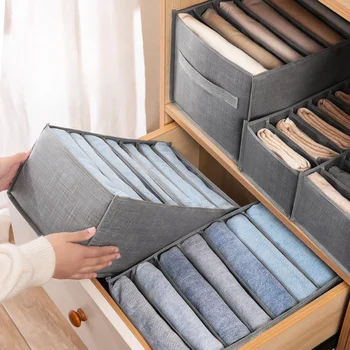 Кутия за съхранение на дънки Организатор за гардероба Система за Организиране на дрехи Организаторите за чекмеджета Шкаф Органайзер За съхранение на панталони
