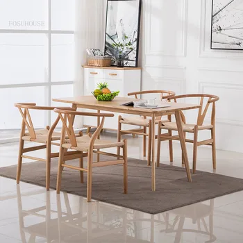 Трапезни столове в скандинавски стил с облегалка, изчистен модерен ресторант за хранене на стол, Ресторанная мебели, Домашен кът стол с мека възглавница