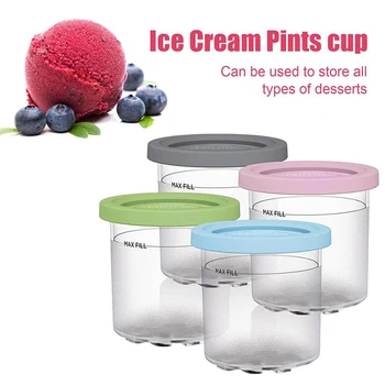 1/2/4ШТ Чашка за сладолед Ninja за серия NC299AM C300s за Еднократна Употреба, В Които Могат да се Съхраняват Контейнери за сладолед с Печата L