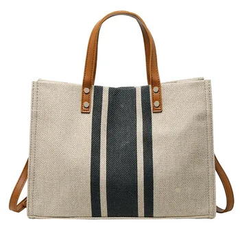 Раирана чанта през рамо, лесна чанта с Голям капацитет, Преносими ежедневни чанта за съхранение, Многофункционална чанта за пазаруване