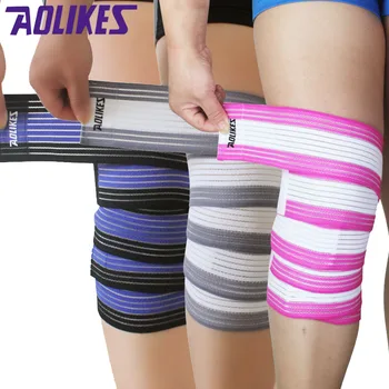 AOLIKES, 2 броя, дишащи спортни ластични бинтове, компрессионный протектор за коляното, Глезените, лактите, за колоездене, планинско катерене, фитнес зала