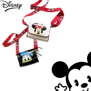 Чанта Disney Minnie на рамото за момичета, детски, момче, мини чанта с Мики, сладък cartoony чантата си през рамо, портфейли, чанти, детски подарък